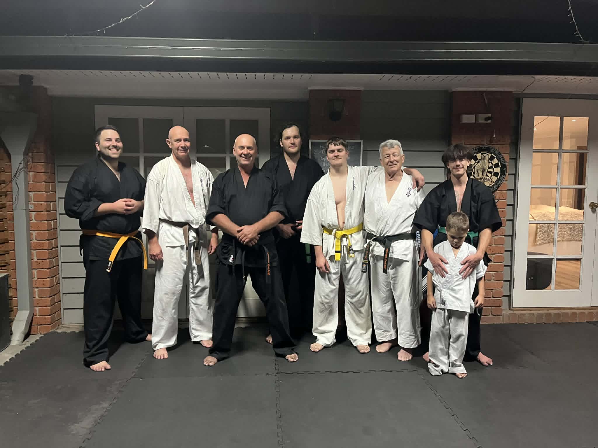 Zanshin Karate students and instructors standing together after class